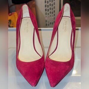 Kate Spade Vida Suede Maroon Stilettos